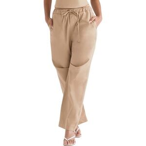 House of CB Luna Drawstring Cargo Pants Tan Camel. Size L+ / XL